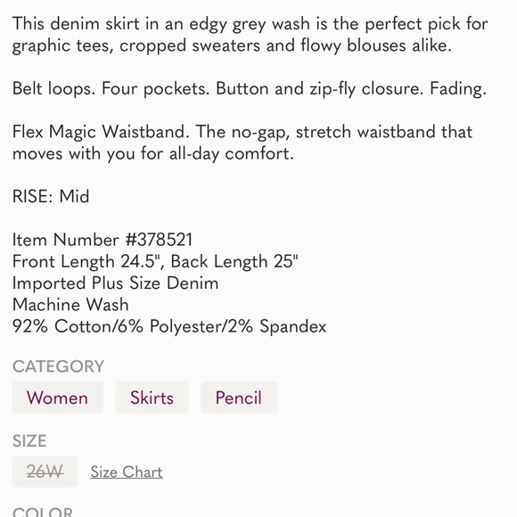 Lane Bryant Gray Denim Skirt - Picture 9 of 9